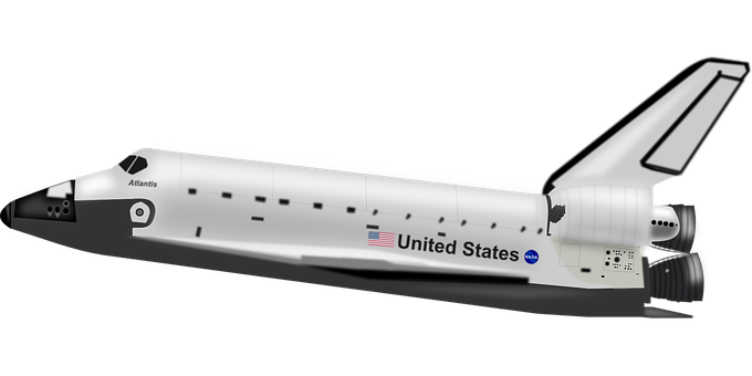 Space_ Shuttle_ Atlantis_ Profile_ View PNG image