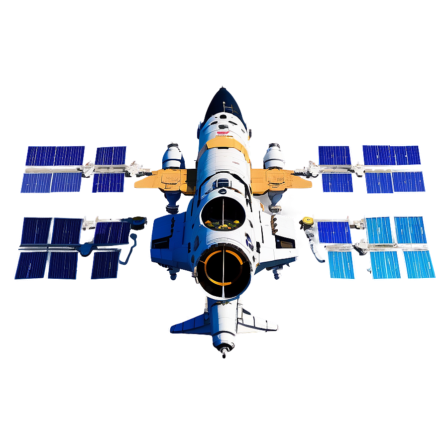 Space Station With Shuttle Png 06132024 PNG image