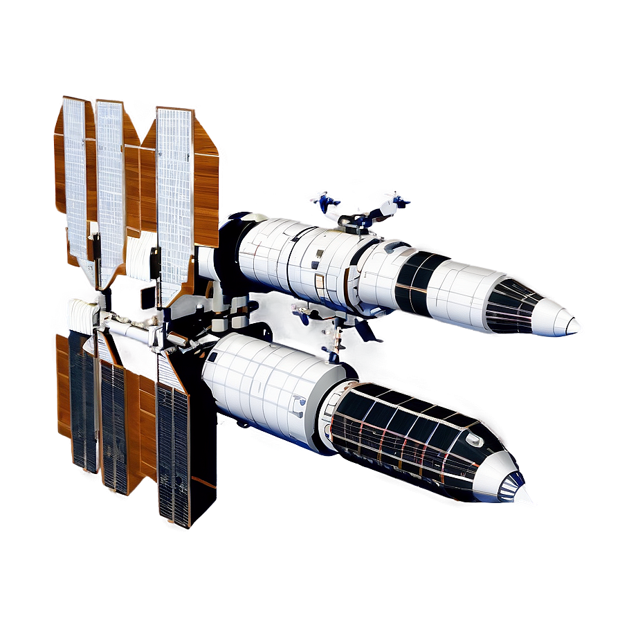 Space Station With Shuttle Png 64 PNG image