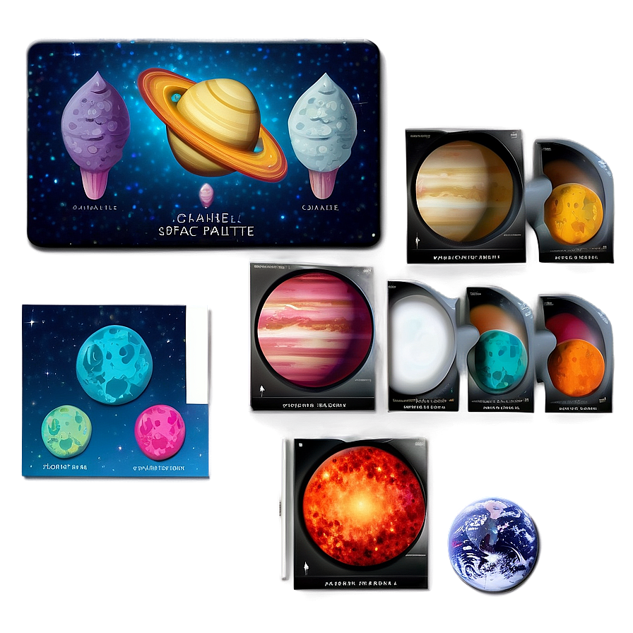 Space-themed Art Palette Png 06212024 PNG image