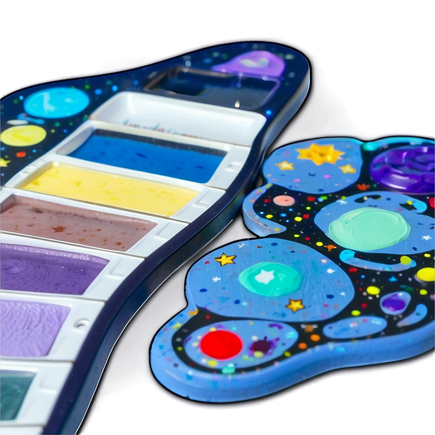 Space-themed Art Palette Png Hxt46 PNG image