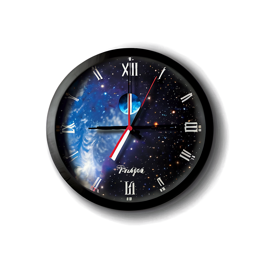 Space Themed Wall Clock Png Rpk PNG image