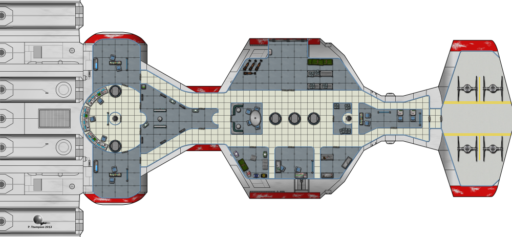 Spaceship Blueprint Design PNG image