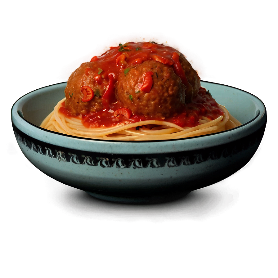 Spaghetti And Meatball Dish Png Kdi56 PNG image