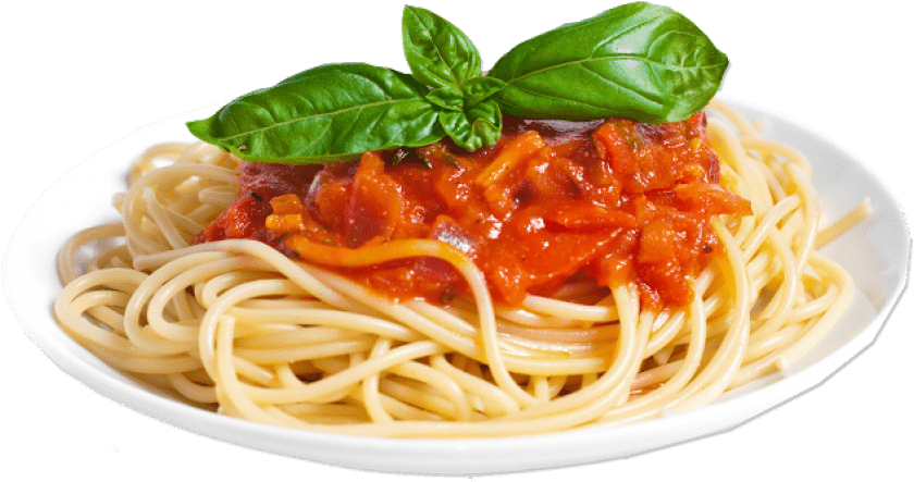 Spaghettiwith Tomato Sauceand Basil PNG image