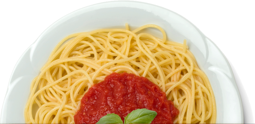 Spaghettiwith Tomato Sauceand Basil PNG image