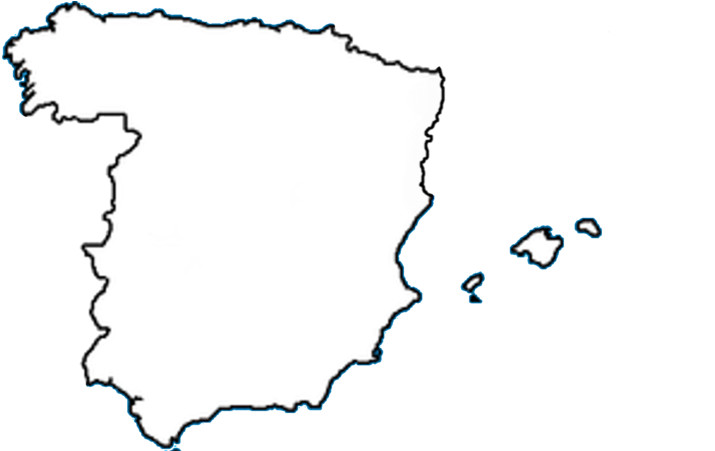 Spain Outline Map PNG image