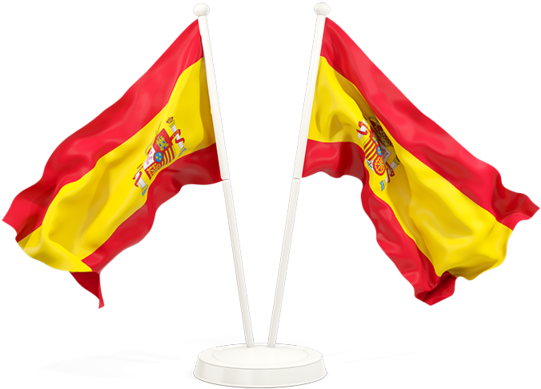 Spanish Flags Waving PNG image