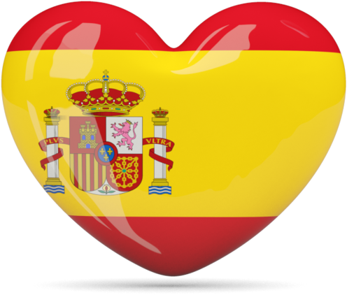 Spanish Heart Flag Emblem PNG image
