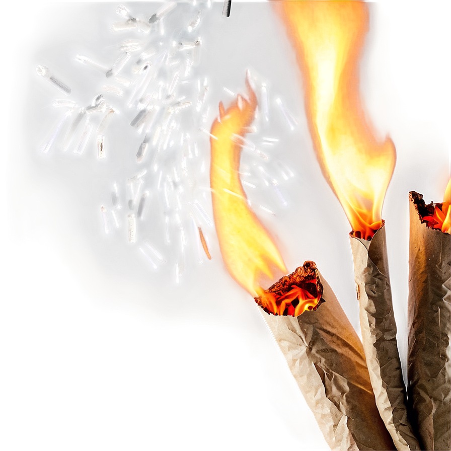 Sparked Paper Burning Png 06122024 PNG image