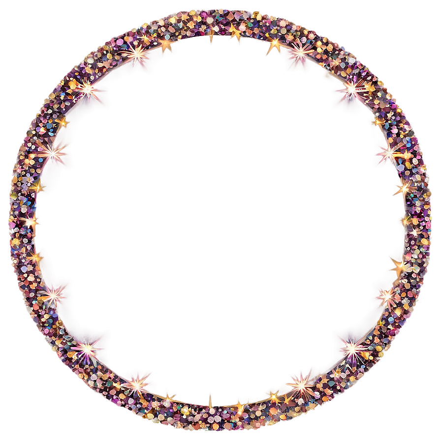 Sparkle Circle Frame Png 06122024 PNG image