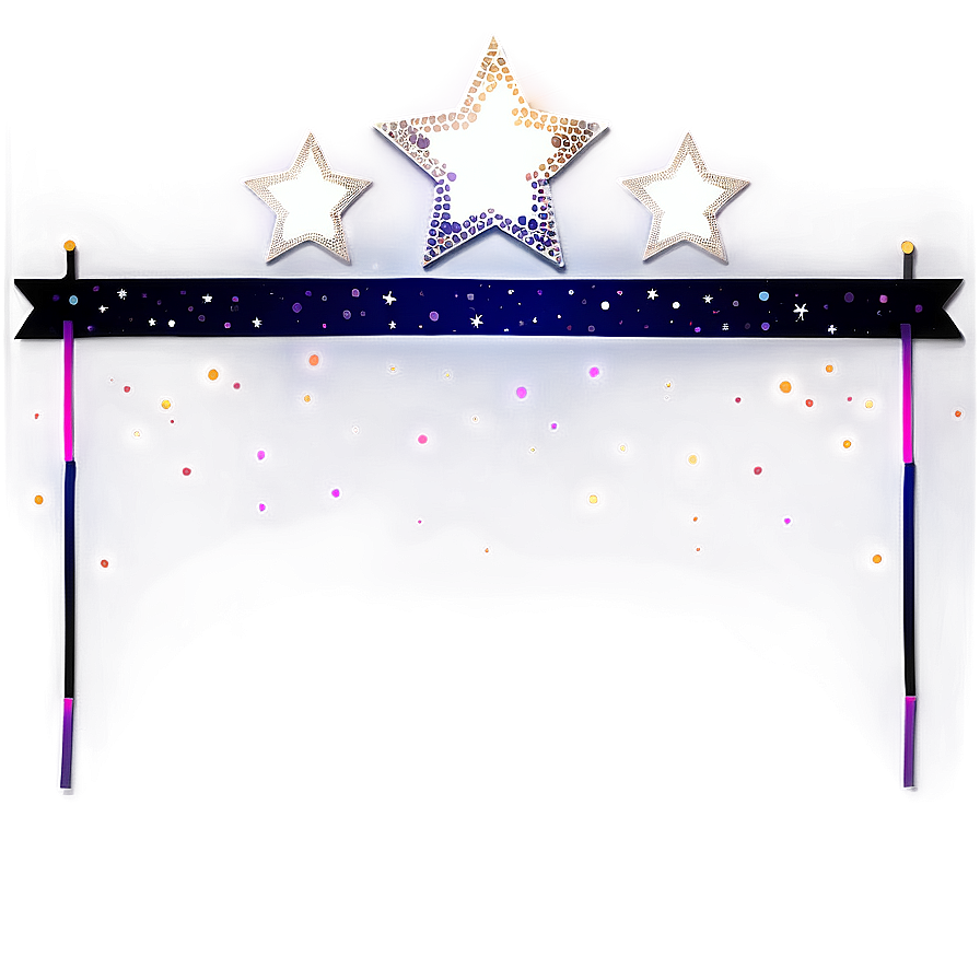 Sparkle Star Banner Png 3 PNG image