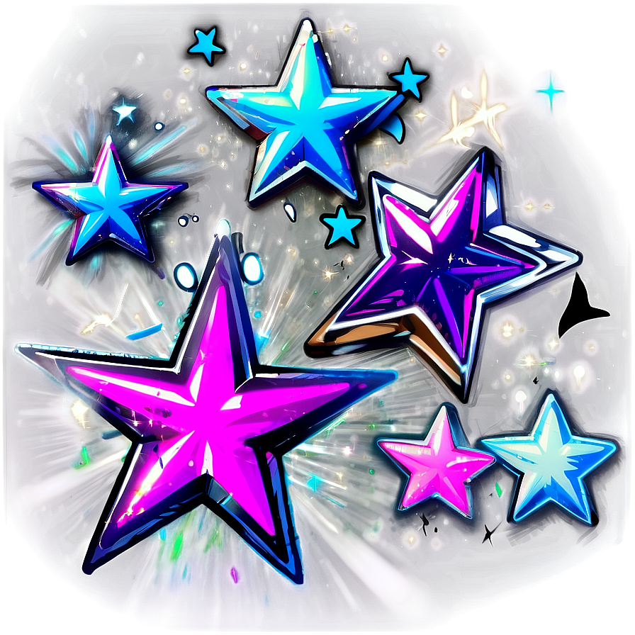 Sparkle Stars Graphics Png 06252024 PNG image