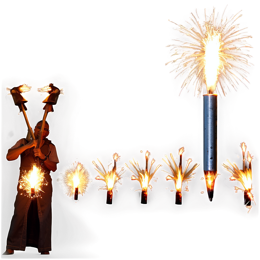 Sparklers Fire Dance Png 06242024 PNG image