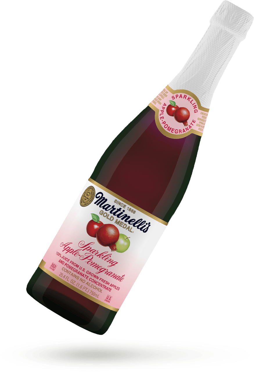 Sparkling Apple Pomegranate Cider Bottle PNG image