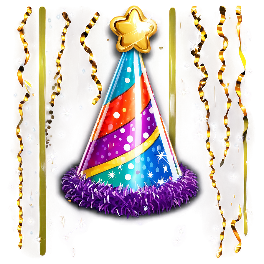 Sparkling Birthday Hat Png Qsj PNG image