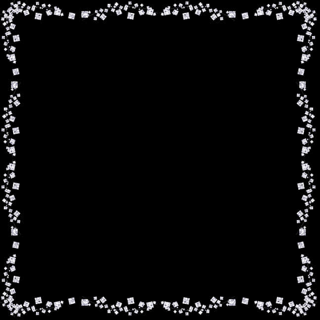 Sparkling Black Glitter Frame PNG image