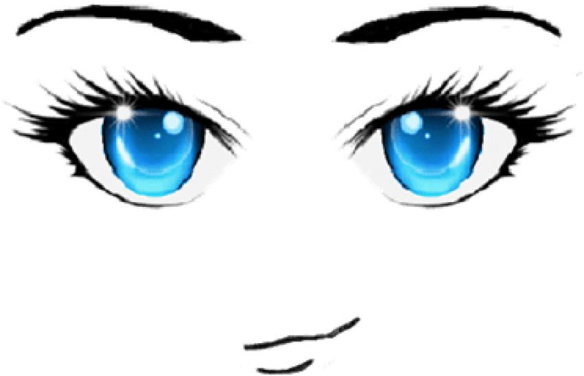 Sparkling_ Blue_ Eyes_ Roblox_ Face PNG image