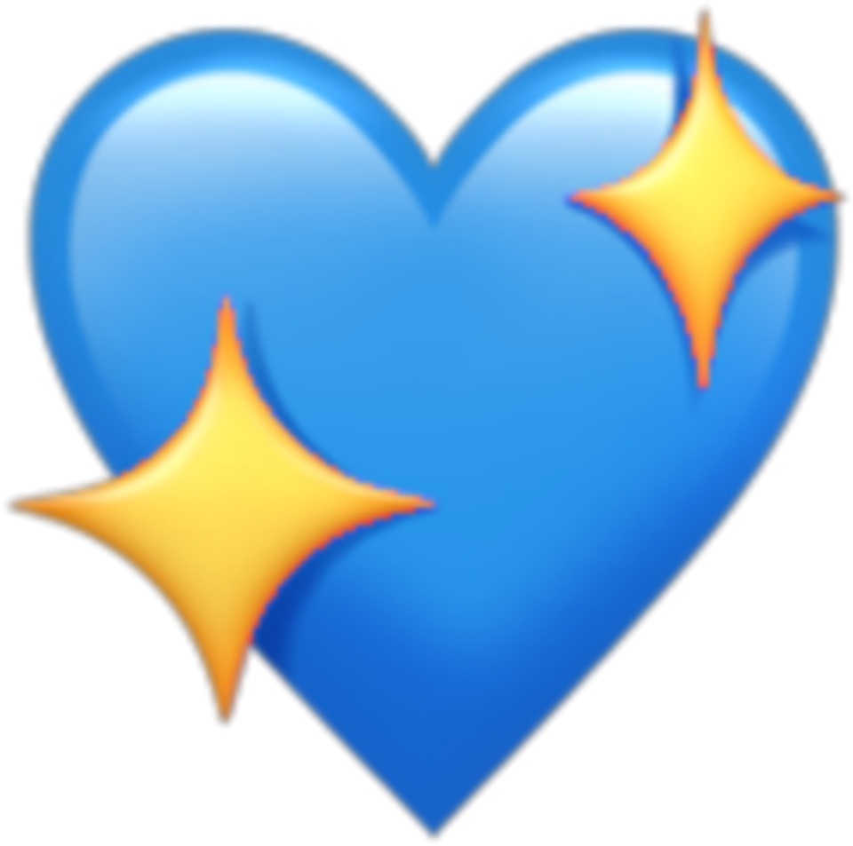 Sparkling_ Blue_ Heart_ Emoji PNG image