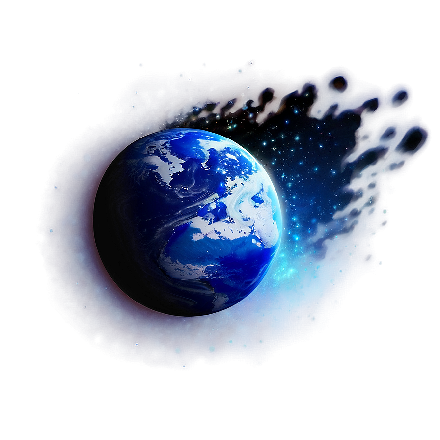 Sparkling Blue Planet Effect Png 33 PNG image