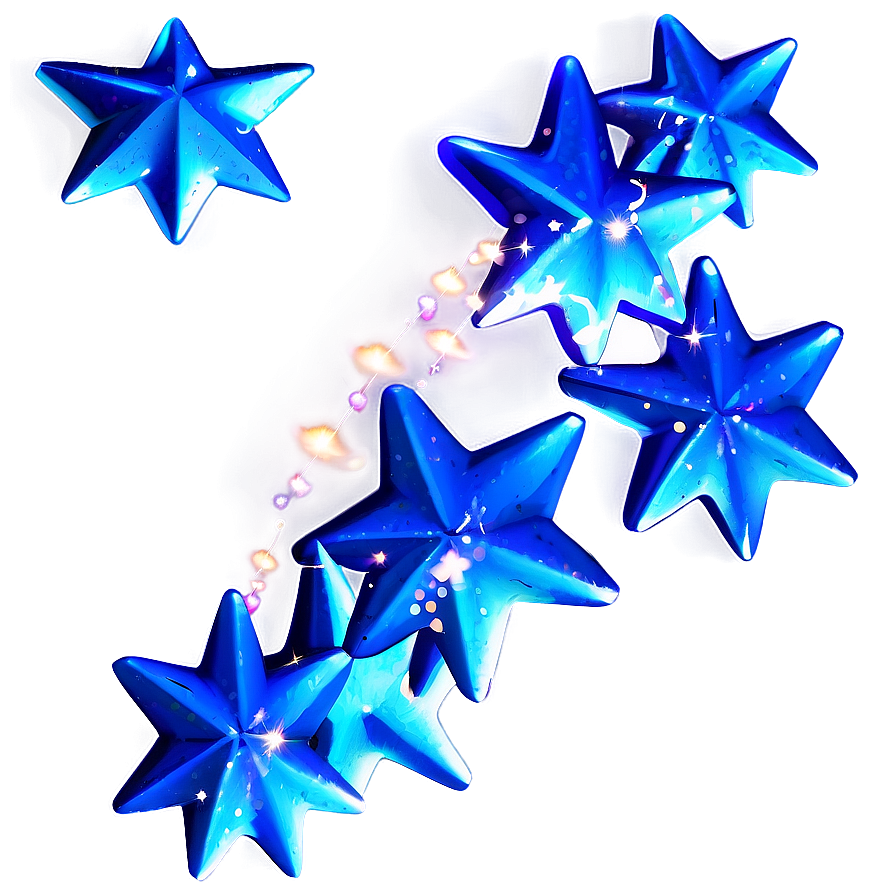 Sparkling Blue Stars Png Fua PNG image