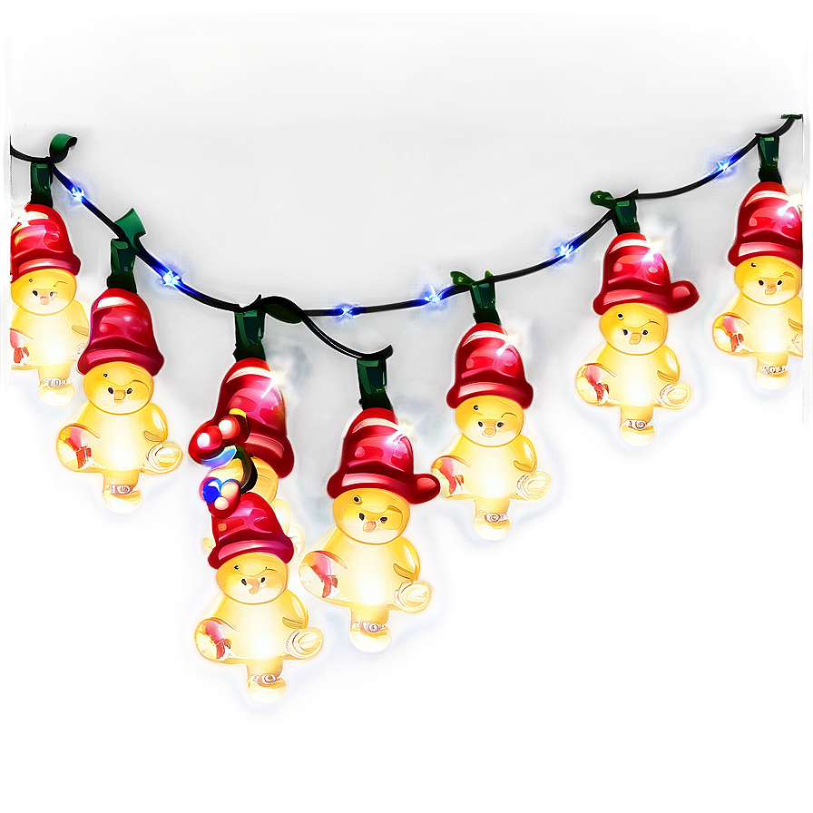 Sparkling Cartoon Christmas Lights Png Hgj PNG image