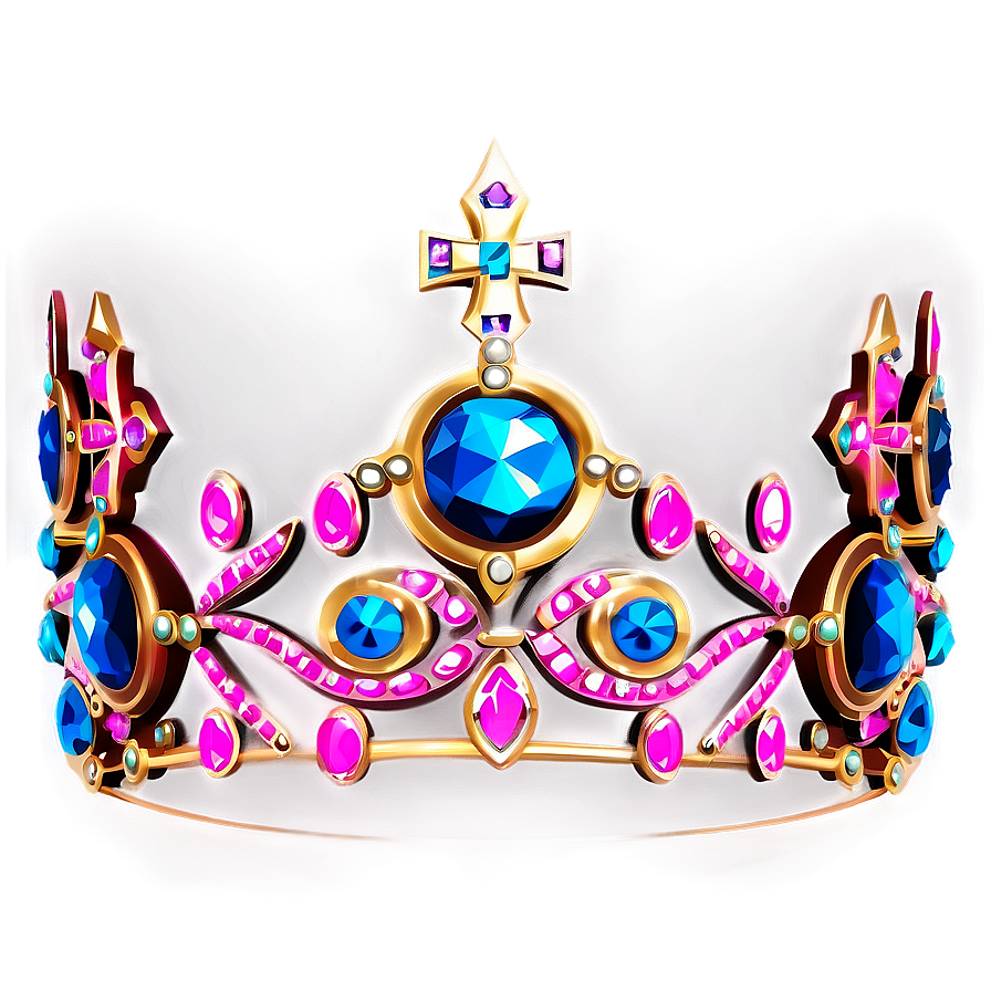 Sparkling Cartoon Crown Png Edv PNG image