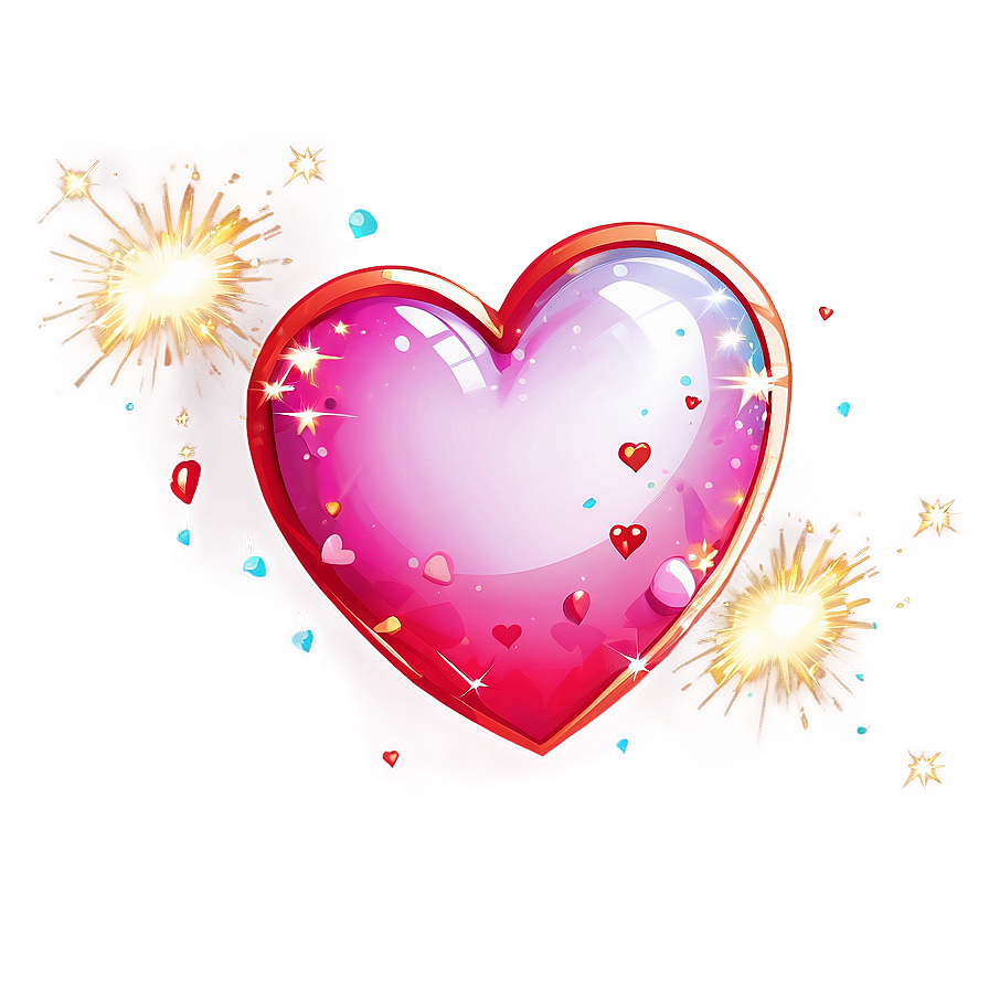 Sparkling Cartoon Heart Png 06132024 PNG image