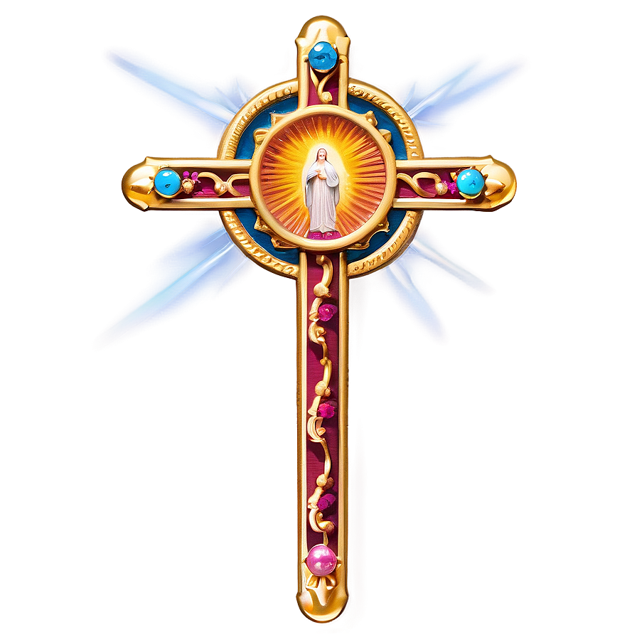 Sparkling Catholic Cross Fact Png Nkp PNG image