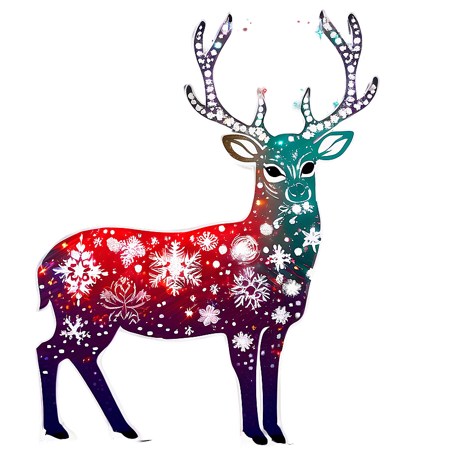 Sparkling Christmas Deer Png 05062024 PNG image