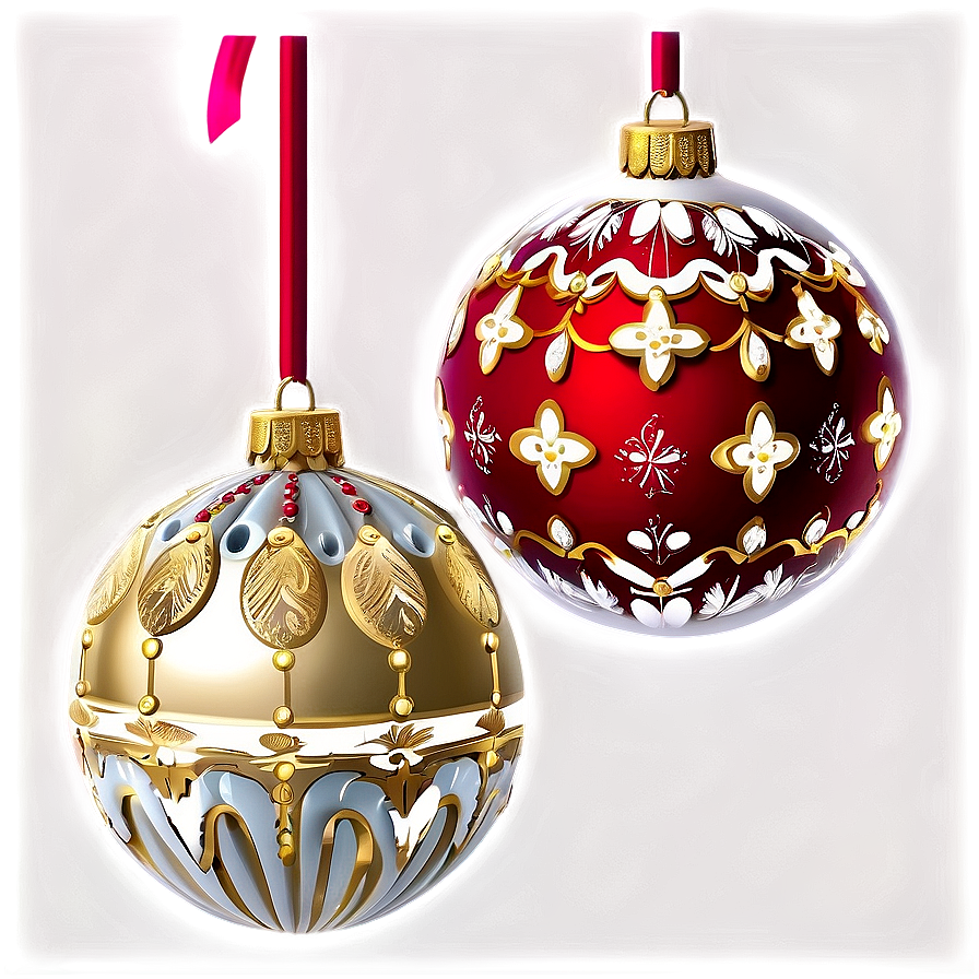 Sparkling Christmas Ornaments Png 11 PNG image