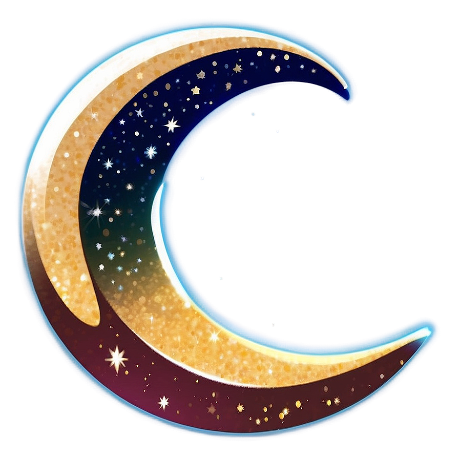 Sparkling Crescent Moon Png Evw62 PNG image