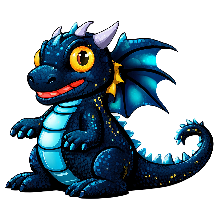 Sparkling Cute Dragon Png 06262024 PNG image