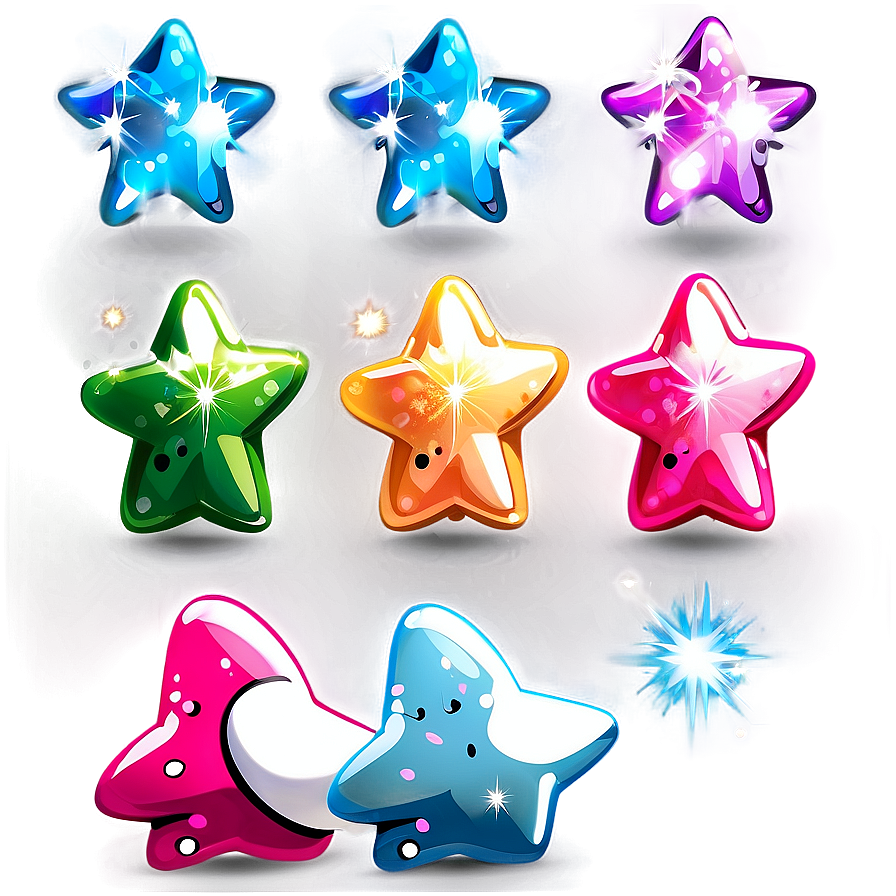 Sparkling Cute Star Png 06122024 PNG image