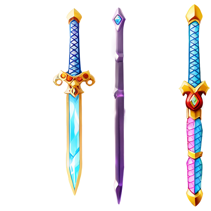 Sparkling Diamond Sword Render Png Uay11 PNG image