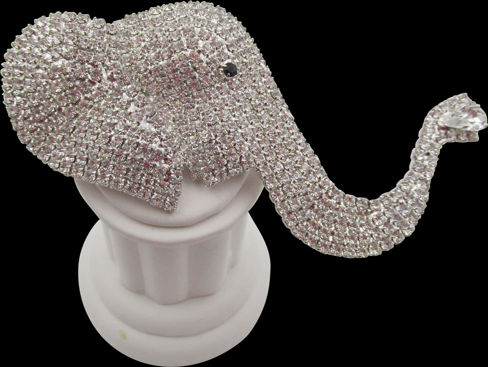 Sparkling Elephant Sculpture PNG image