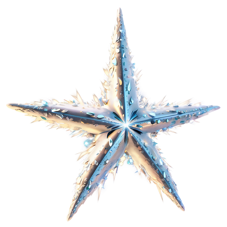 Sparkling Frosty Star Png Bdq PNG image