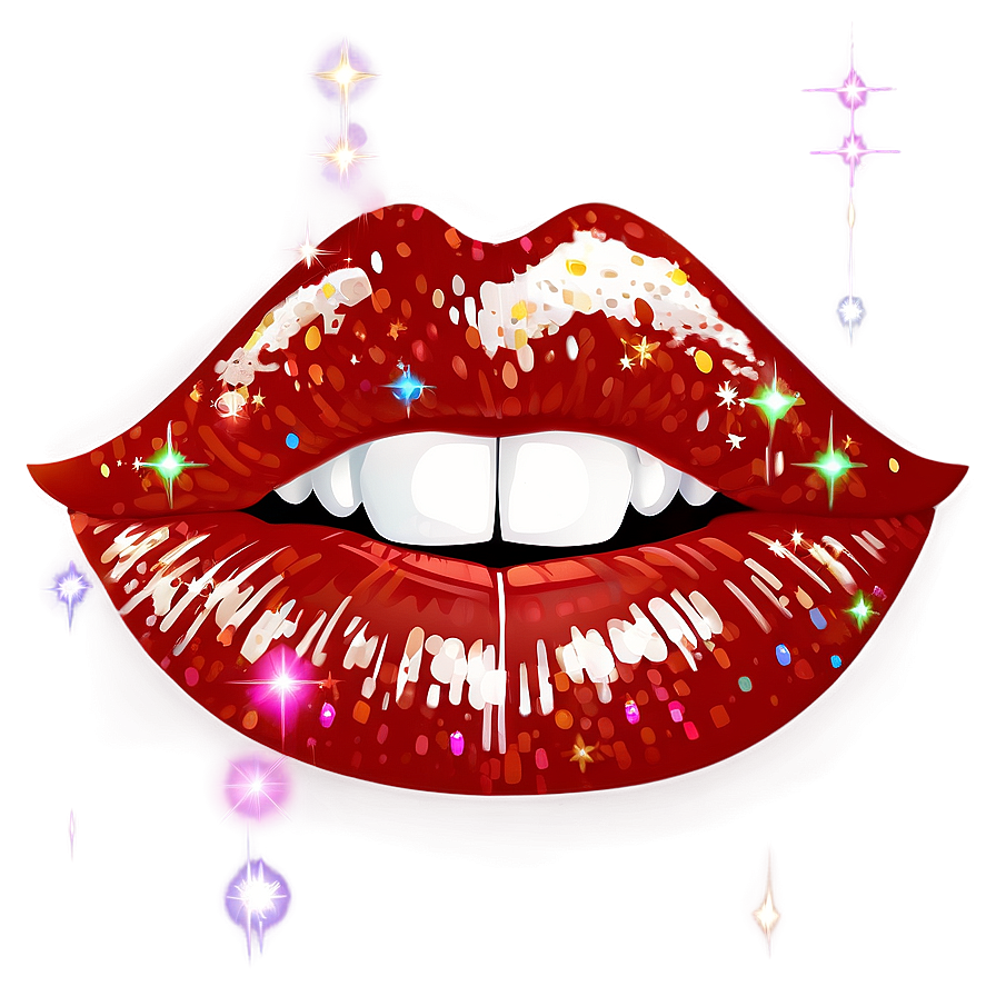 Sparkling Glossy Lips Png 06212024 PNG image