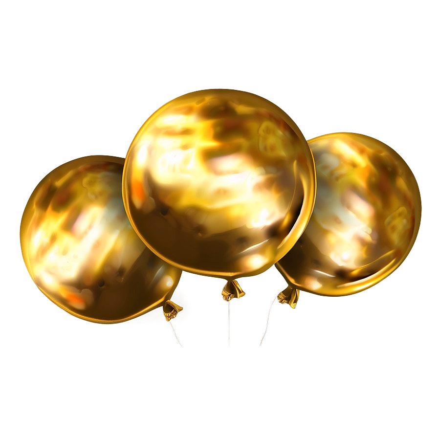 Sparkling Gold Balloon Png 06212024 PNG image