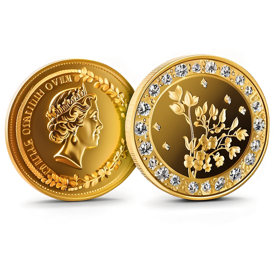 Sparkling Gold Coin Png 18 PNG image