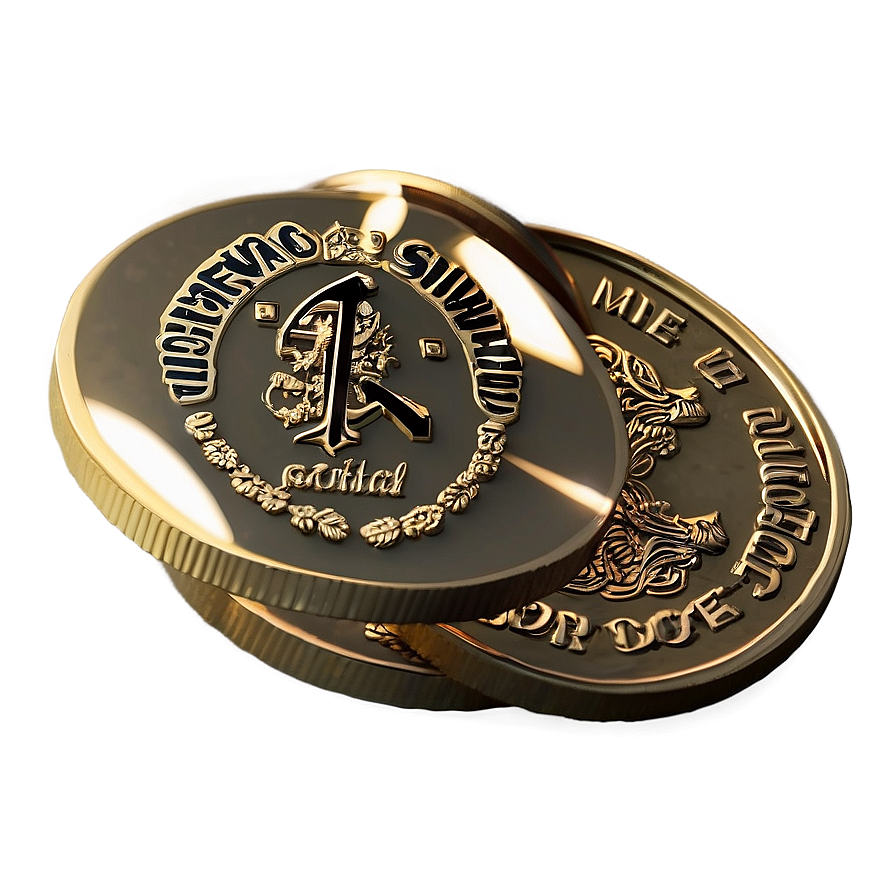 Sparkling Gold Coin Png Pqm31 PNG image