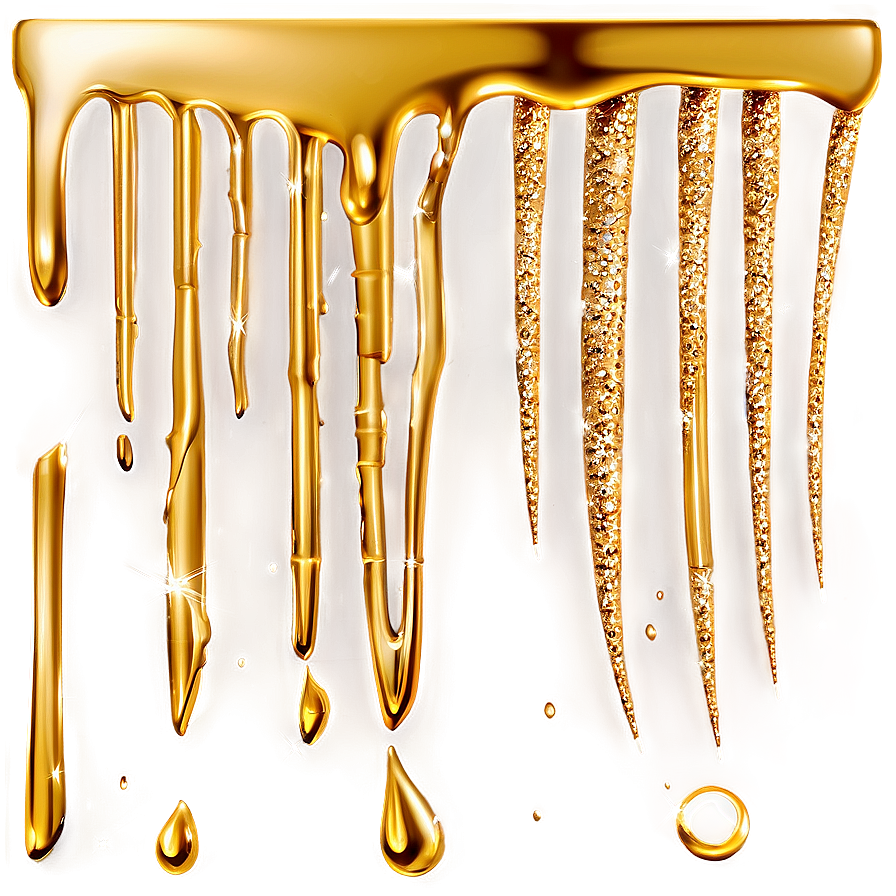 Sparkling Gold Glitter Drip Png Bqg PNG image