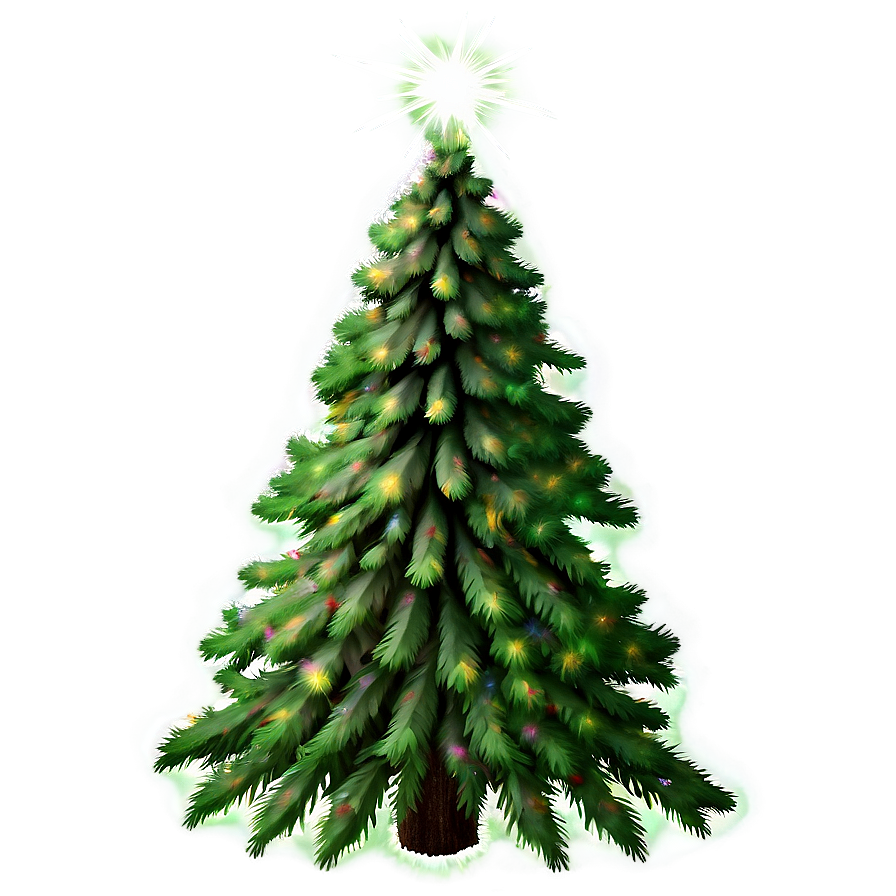 Sparkling Green Christmas Tree Png Yfk PNG image