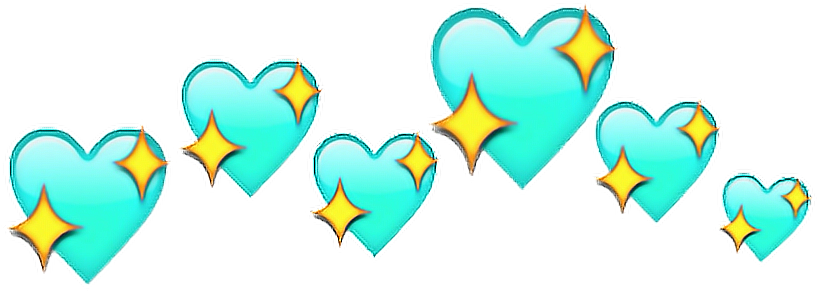 Sparkling Heart Crown Overlay PNG image