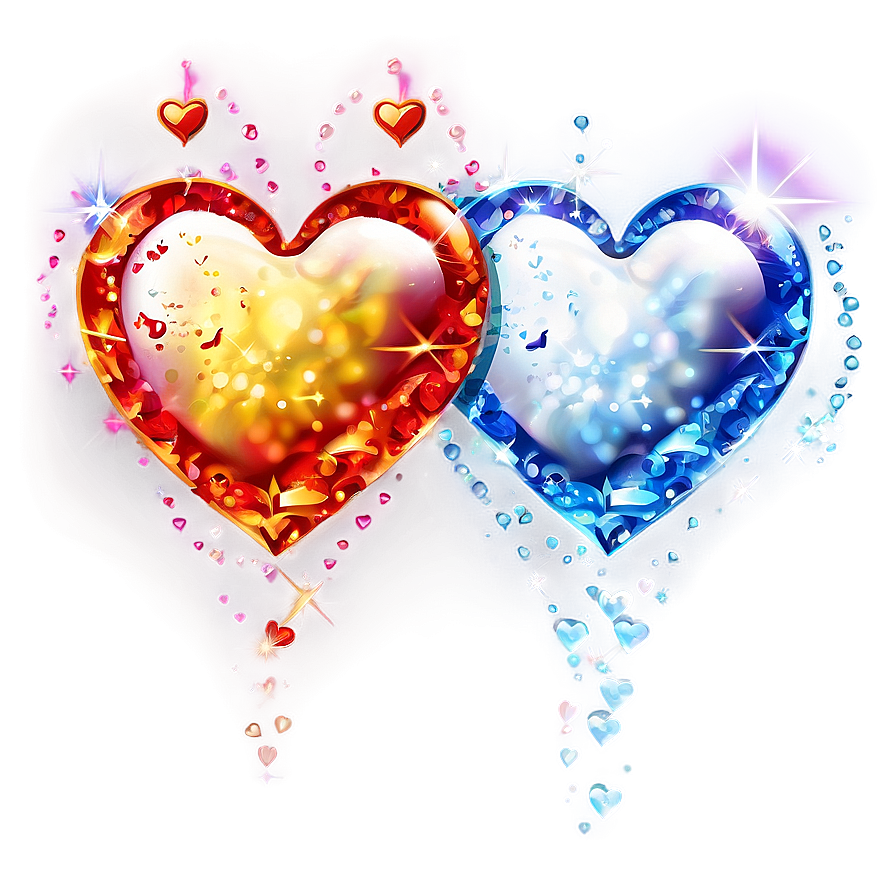 Sparkling Hearts Png 05032024 PNG image