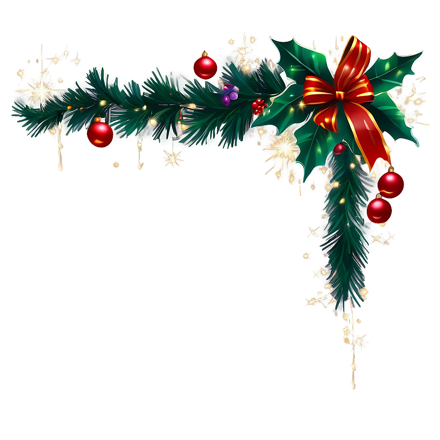 Sparkling Holiday Border Png 06132024 PNG image