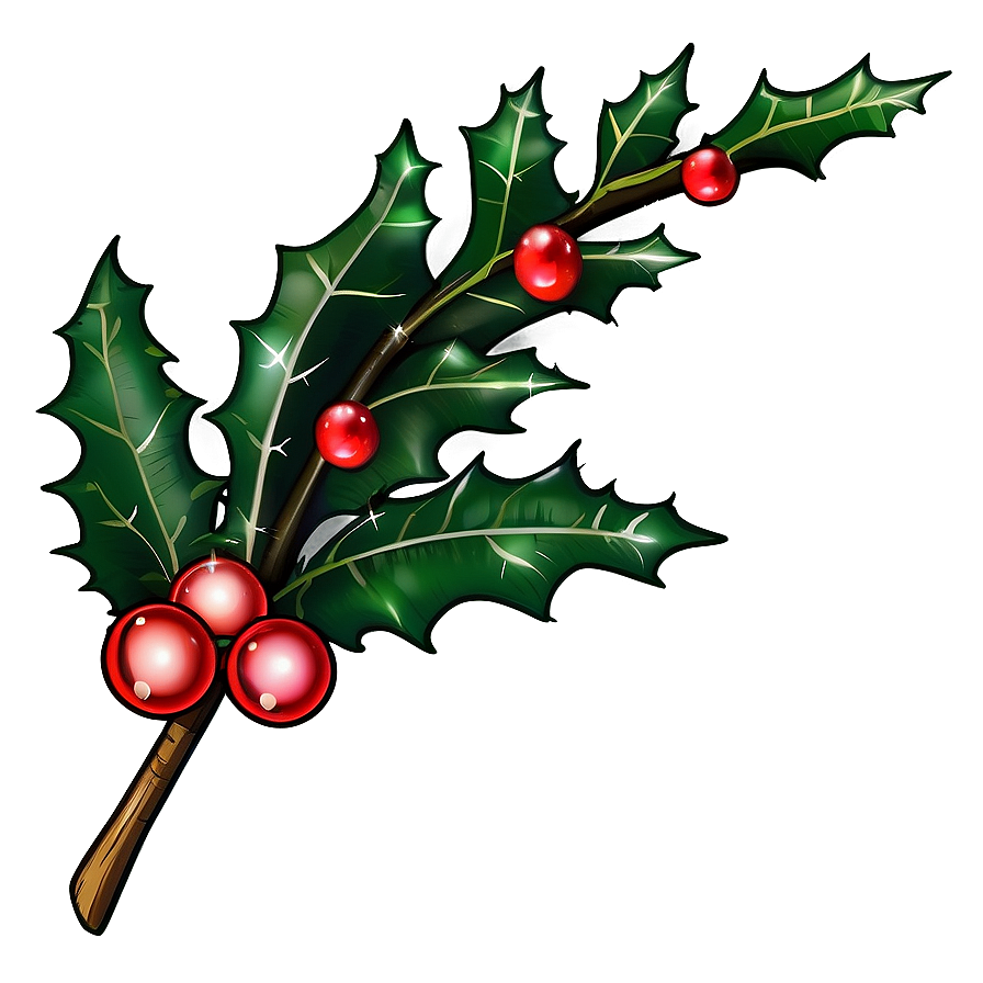 Sparkling Holly Png 05252024 PNG image