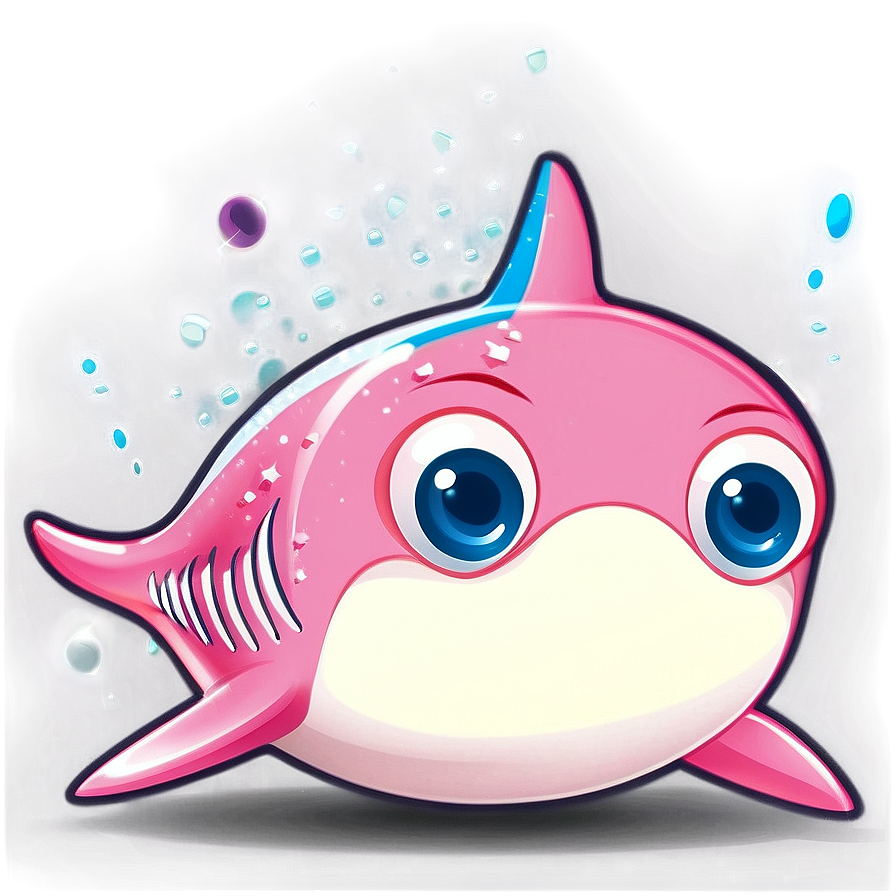 Sparkling Pink Baby Shark Png 05262024 PNG image