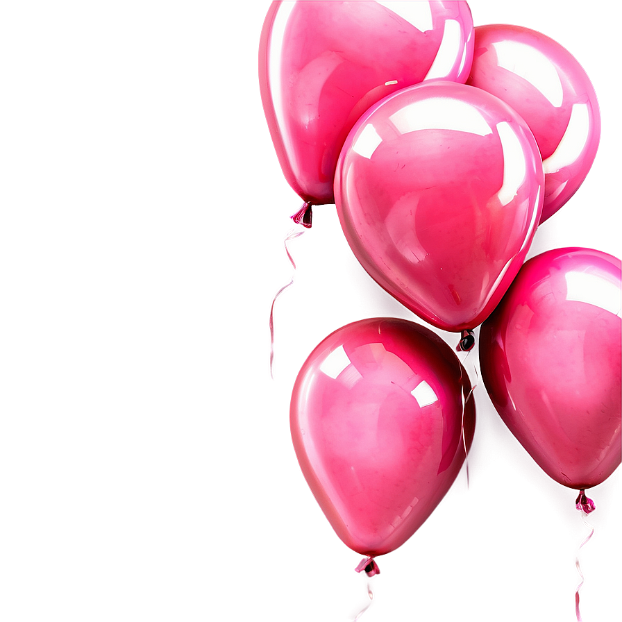 Sparkling Pink Balloons Event Png 06122024 PNG image