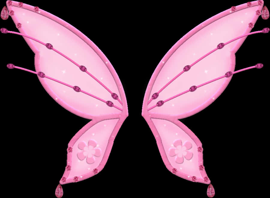 Sparkling Pink Butterfly Graphic PNG image